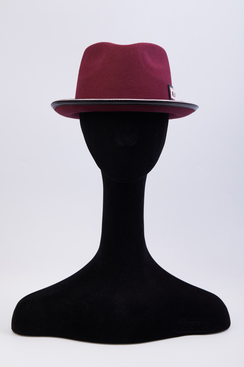 Шляпа, мех –Фетр, цвет – Бордовый, арт – 100619