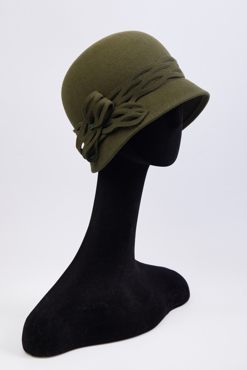 Шляпа, мех –Фетр, цвет – Зеленый, арт – 100644